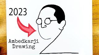 Dr BR ambedkar photo drawing with 2023  dr babasaheb ambedkar drawing easy [upl. by Bamberger498]