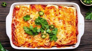 How To Make Cheesy Beef Enchiladas  Easy Family Dinner [upl. by Akerue]