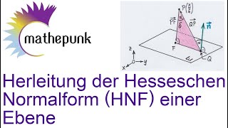 Herleitung der Hesseschen Normalform HNF einer Ebene [upl. by Amiarom210]