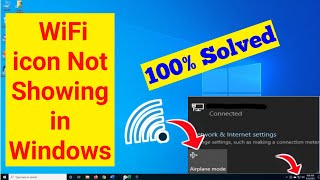 Fixed Wifi Icon Not Showing in Windows 71011  Solved Wifi Problem in windows 202425 [upl. by Enahpad]