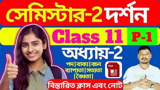 সেমিস্টার 2 দর্শন নোট দ্বিতীয় অধ্যায়  class 11 semester 2 philosophy chapter 2 notes education [upl. by Anatole]