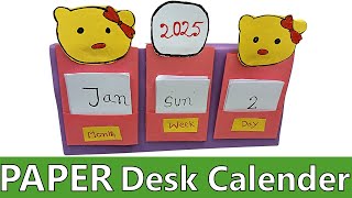 📅 Paper Desk Calendar Handmade Desk Calendar  Easy Origami  School Projects [upl. by Darrow143]