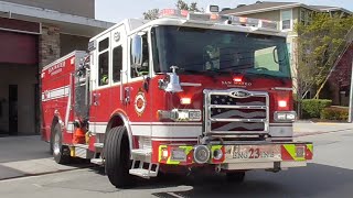 BELL San Mateo Consolidated Fire Dept Engine 23 Responding [upl. by Gard]