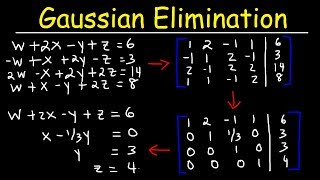 Gaussian Elimination With 4 Variables Using Elementary Row Operations With Matrices [upl. by Simah]