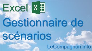 Excel  Gestionnaire de scénarios [upl. by Jeniffer]