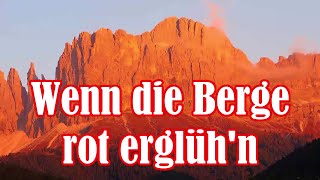 Wenn die Berge rot erglühn  GebirgsjägerliedMountain Trooper Song  English translation [upl. by Anirres]