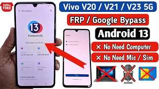 Vivo V21 5G FRP Bypass  Vivo V20V21V23 5G FRP Bypass  All Vivo Android 13 FRP Bypass [upl. by Riggall]