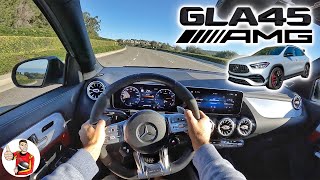 The 2022 MercedesAMG GLA45 is Germanys Sense of Humor POV Drive Review [upl. by Stannfield]