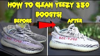 HOW TO CLEAN YEEZY 350 BOOST TUTORIAL BEST RESULTS [upl. by Carlie]