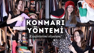 KIYAFET DOLABIMI SADELEŞTİRİYORUM  MARIE KONDO YÖNTEMİ [upl. by Ahidam]