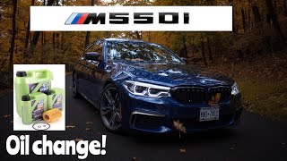 How To Do An Oil Change BMW G30 M550i [upl. by Ullman]