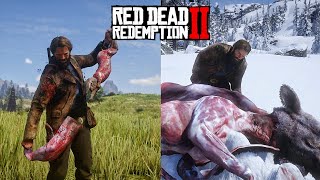 RDR 2  Satisfying SKINNING All Animals PART2 Physics amp Details [upl. by Manolo305]