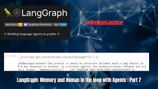 LangGraph Memory amp Human in the loop for Agents with Checkpoints and Breakpoints  Part 7 [upl. by Ardeahp11]