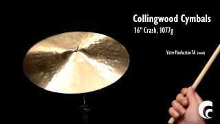 Collingwood Cymbals 16quot Crash 1077g [upl. by Airdnaid492]