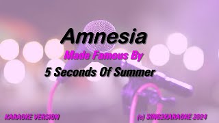 5 seconds of summer amnesia Karaoke Version Lyrics [upl. by Godfry]