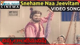 Nippulanti Manishi Movie  Snehame Naa Jeevitam Video Song  NTR Latha  ShalimarCinema [upl. by Milburt]