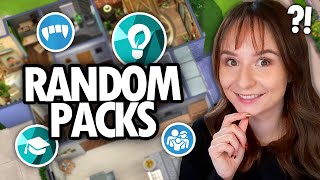 Every room is a RANDOM PACK challenge in The Sims 4 [upl. by Aketahs985]