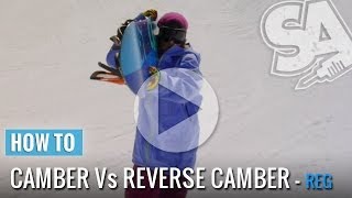 How To Ride Camber vs Reverse Camber Snowboards Regular [upl. by Aneeles]