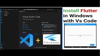 How to Install Flutter Sdk on Windows with Visual Studio Code [upl. by Lachus]