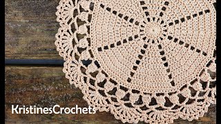 How To Crochet Easy Round Doily Placemat [upl. by Ketchan]