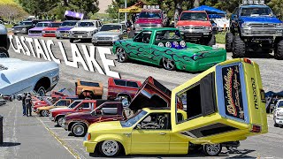 Mini Truck Picnic hosted by SFV FLOJOS Truck Club at Castaic Lake  Dia De Los FLOJOS  41623 [upl. by Ydnem]