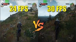 24 FPS vs 30 FPS  The Witcher 3 [upl. by Nagiem]