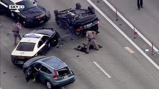 Car crashes during chase on I95 [upl. by Noiz]