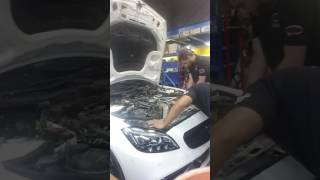 MB E63 AMG M157 engine remove part 1 [upl. by Nevaeh]