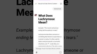 What Does Lachrymose Mean [upl. by Demaggio]