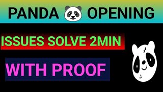 Panda opening issue solve 2min 😱  panda big update Air drop  panda Air drop open problem solve [upl. by Egoreg70]