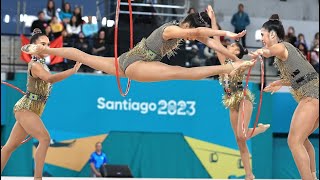 MEDALHA DE OURO 🇧🇷🥇 FINAL  BRASIL  5 ARCOS GINÁSTICA RÍTMICA JOGOS PANAMERICANOS SANTIAGO 2023 [upl. by Enoob]