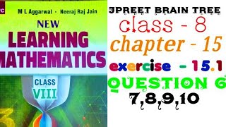 class8 mlaggarwal chapter 15 mensuration exercise 151 question 678910 maths cbse formula [upl. by Kcirdet]