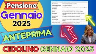 ANTEPRIMA CEDOLINO PENSIONE GENNAIO 2025 🔍 Nuove Aliquote IRPEF e Addizionali in Arrivo [upl. by Cormick256]