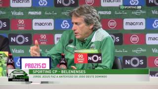 Conferência de Imprensa Jorge Jesus  Sporting CP X Belenenses [upl. by Adiazteb484]