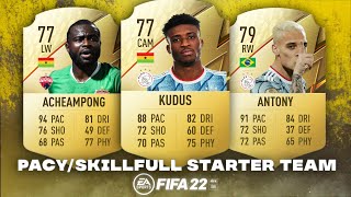 FIFA 22  QUICKMETA HYBRID STARTER TEAM ⚡ ft Acheampong Kudus amp Antony FIFA 22 ULTIMATE TEAM [upl. by Carlynn]