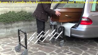 Olivetti Funeraria  Video 12 Carrelli portabara Jolly aut e manuale  Tecnicanews Video [upl. by Brockwell642]