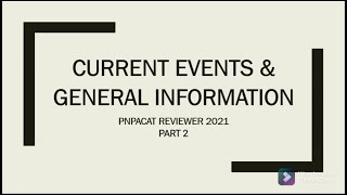 CURRENT EVENTSGENERAL INFORMATION  PNPA ENTRANCE EXAM REVIEWER 2021  Target Ph [upl. by Pickering]