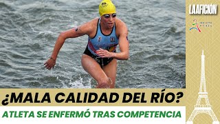 Atleta belga se enferma tras nadar en el río Sena y causa baja en el triatlón por relevos mixto [upl. by Etam]