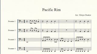 Pacific Rim Theme Trombone Quartet [upl. by Sayles557]