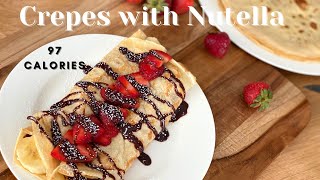 How to Make Crepes  Easy Recipe with Nutella Strawberries and Bananas Shorts [upl. by Akihsat]