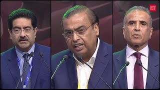 5G launch event Mukesh Ambani Sunil Mittal amp KM Birla share the timeline of 5G rollout in India [upl. by Ettenahc794]