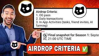 Cats Airdrop CriteriaYou are eligiblesnapshot taken 30 SeptCats verify botDons miss this [upl. by Westfahl]