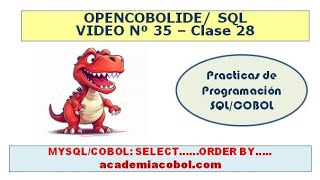 Video 35  Clase 28  SQL embebido en OPENCOBOLIDE select order by [upl. by Dorca]