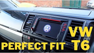 VW Transporter T6 Perfect Fit Solution CarPlay Android Auto Built in Navigation CD etc [upl. by Nahgaem807]