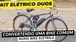 Convertendo uma bike comum numa bike elétrica com KIT ELÉTRICO DUOS [upl. by Zampino]