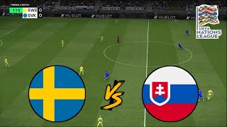 SWEDEN vs SLOVAKIA  UEFA NATIONS LEAGUE 20242025  FOOTBALL LIFE 2025 [upl. by Levenson]