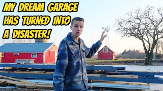 My construction delay nightmare with my dream garage Hoovies Farm is a mess [upl. by Onateyac]