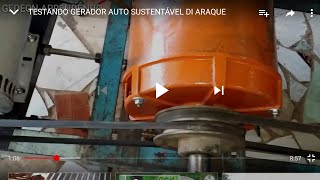 TESTANDO GERADOR AUTO SUSTENTÁVEL [upl. by Ydnab]