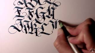 Parallel Pen Calligraphy  Upper Case Blackletter [upl. by Ravo]