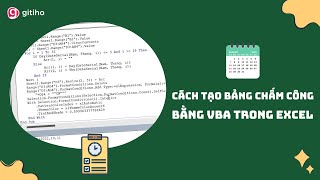 Cách tạo bảng chấm công bằng VBA trong Excel [upl. by Kerns]